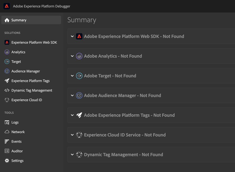 Adobe Data collection Execute Adobe Experience Platform Debugger